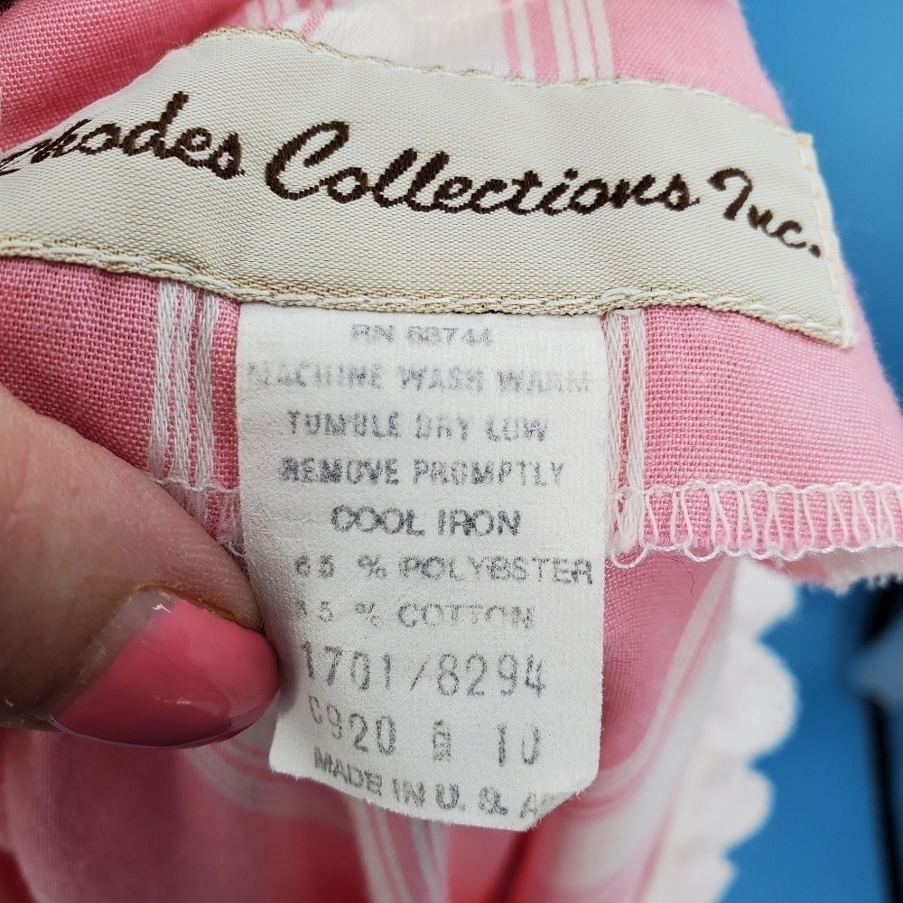 Vintage Rhodes Collection pink and white striped dress - Picture 3 of 13